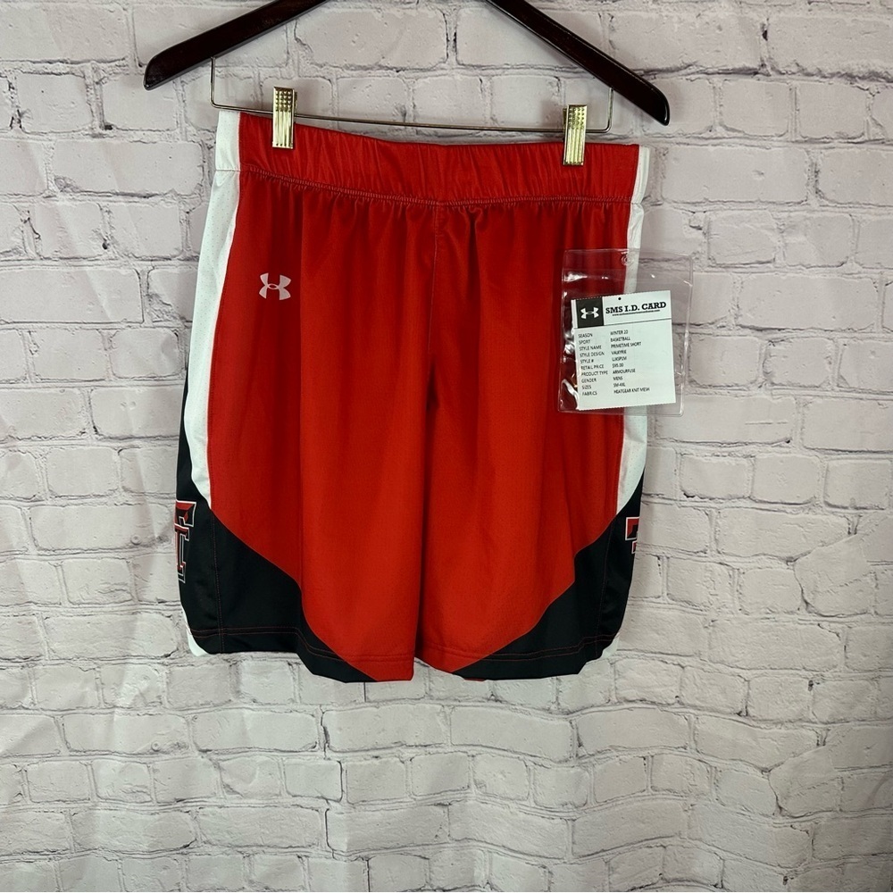 NWT Under Armour TTU texas tech red raiders mens basketball Shorts Lg collegiate